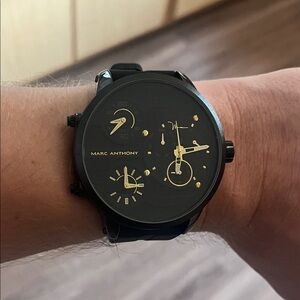 Marc Anthony Men's Watch in Black with Gold Details